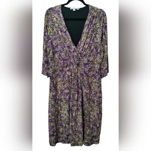 Boden Print Wrap Dress Sz 12 New